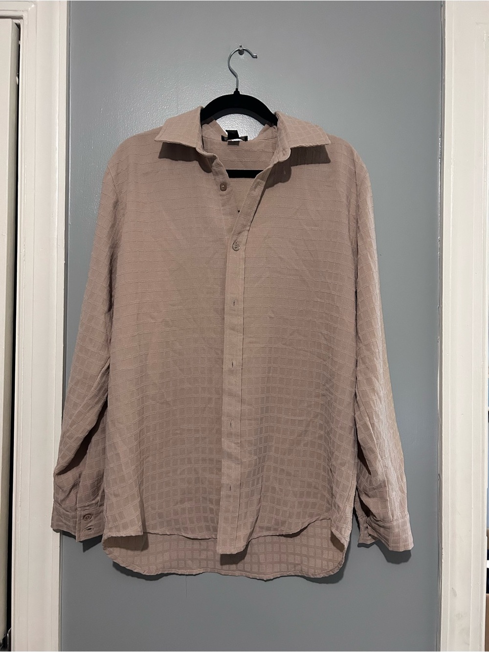 Forever 21 Men's Button-Down Shirt in Taupe Beige